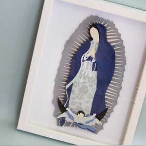 Virgen de Guadalupe tono azul