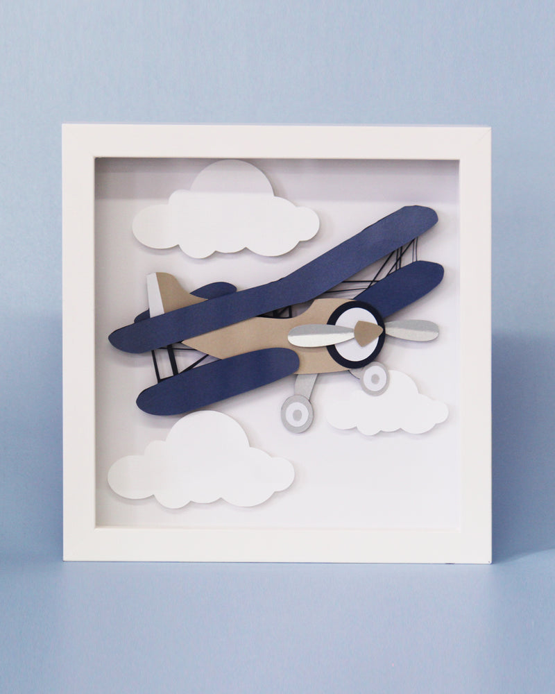 Colección de aviones azules
