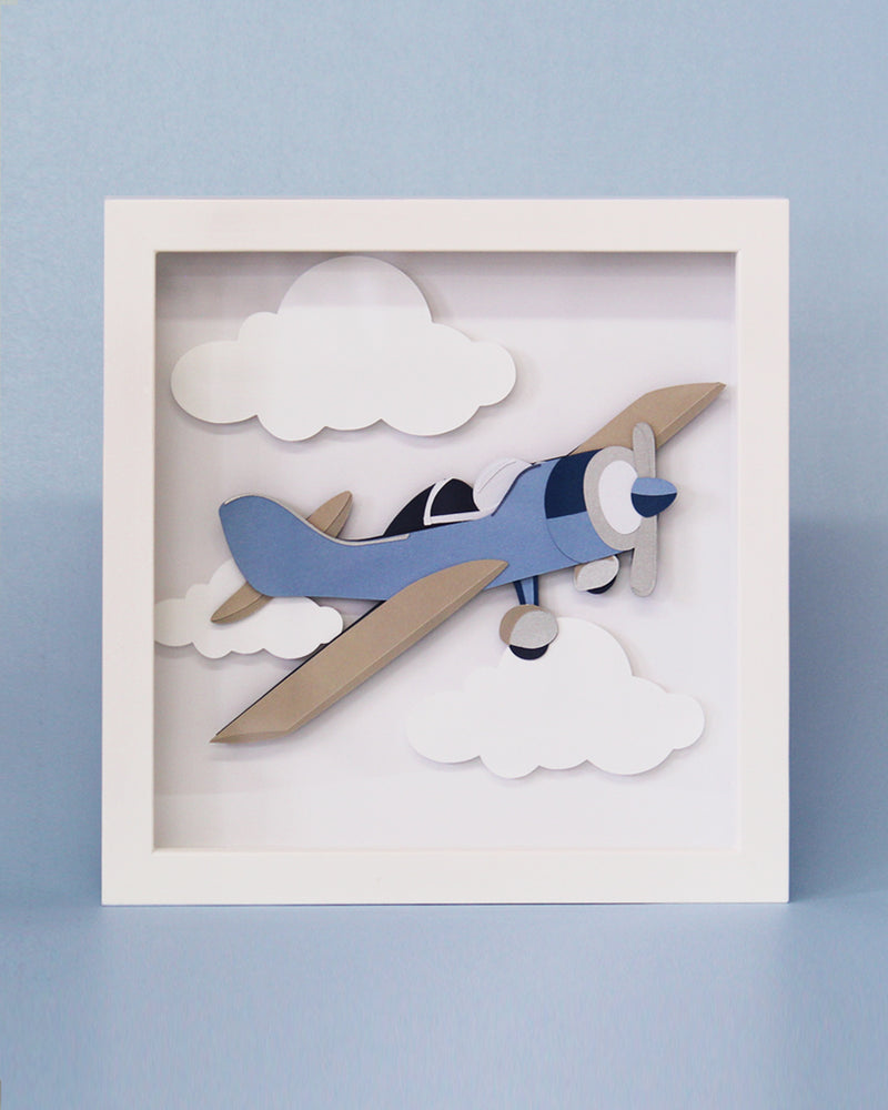 Colección de aviones azules