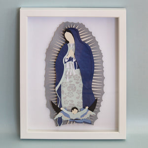 Virgen de Guadalupe tono azul