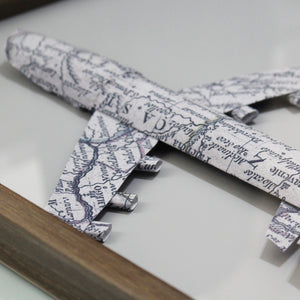 Aviones de papel de mapa